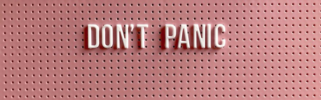 news teaser schrift don't panic